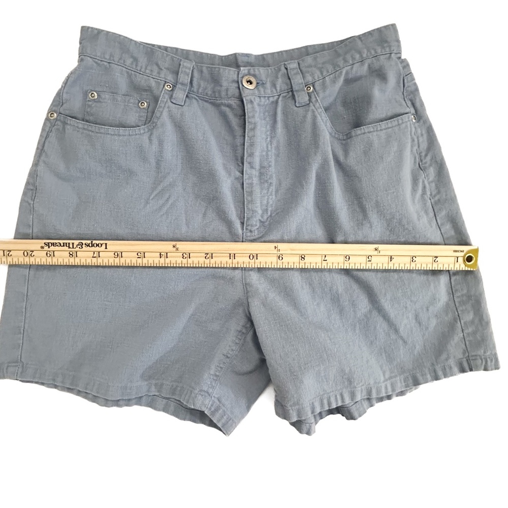 Vintage 90's Liz Claiborne Linen Blend Summer Shorts Minimal - 10 - Picture 5 of 6